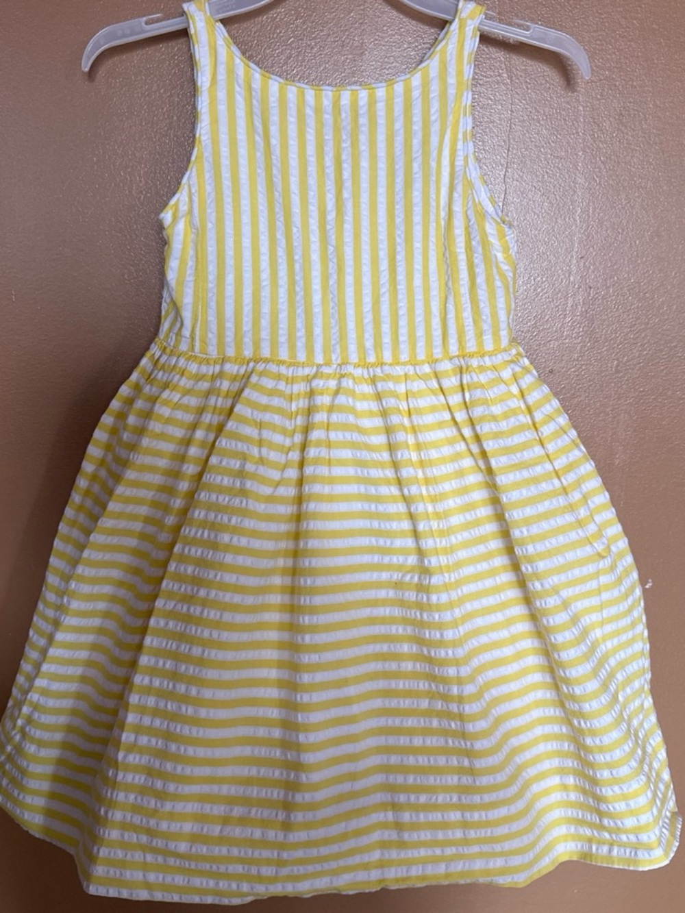 Ralph Lauren Yellow and White Striped Cotton Sundress